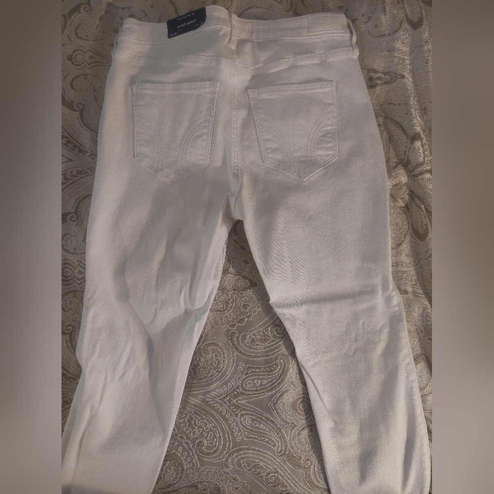 Hollister White Skinny Jeans Crisp Denim
